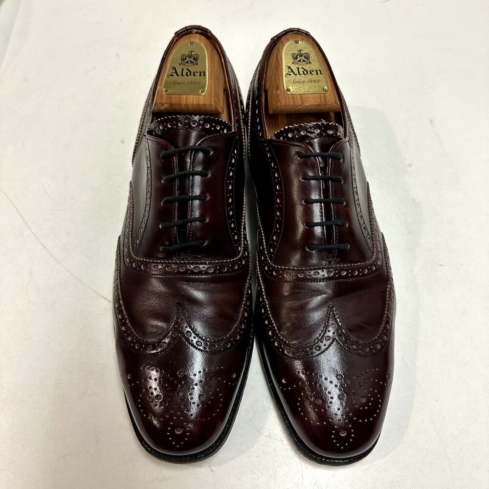 VGUC Alan McAfee Wingtip Oxford Bal Burgundy Made in England Vintage US 9.5